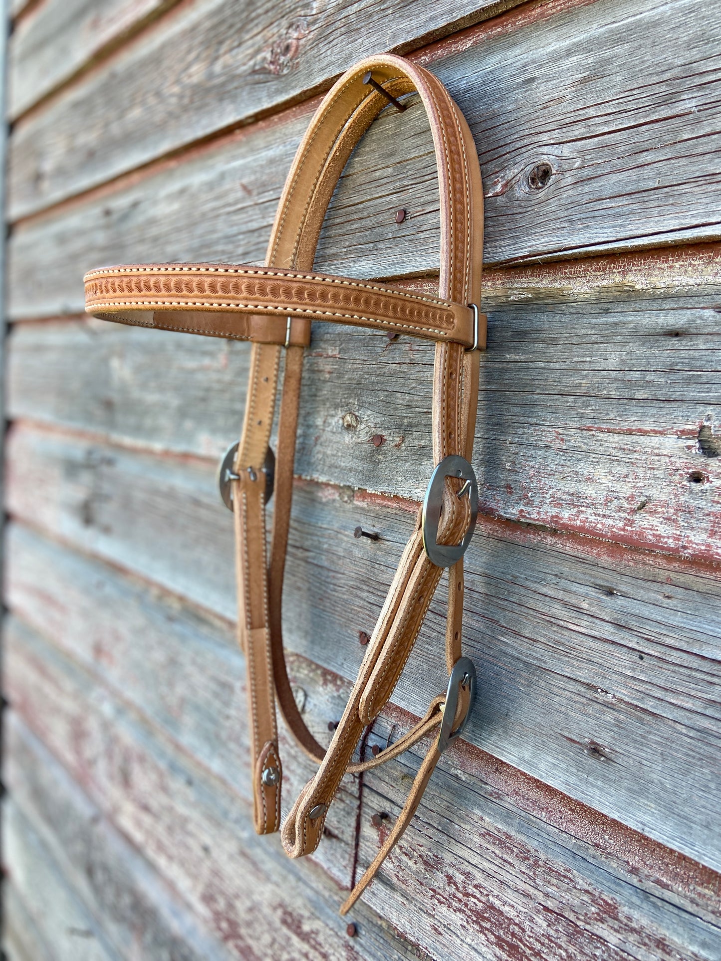 Stamped browband headstall